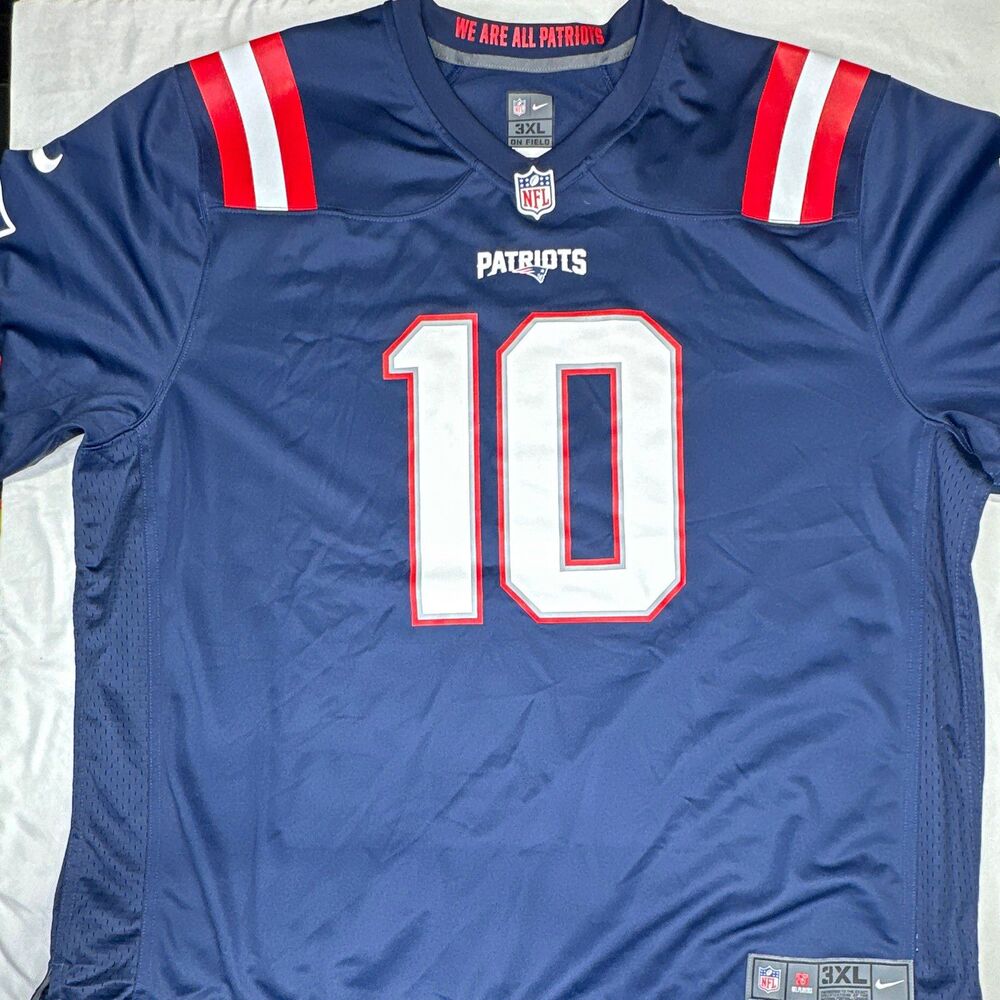 New England Patriots NFL On Field Jersey Drake Maye #10 Navy Men's 3XL